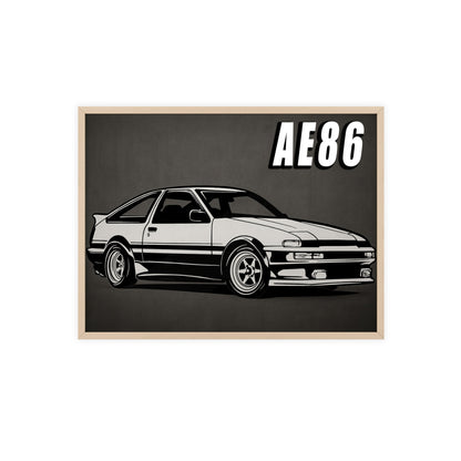 Toyota AE86 Car Poster| Vintage Wall Art, Home Decor, Gift for Car Enthusiasts, car wall art,.