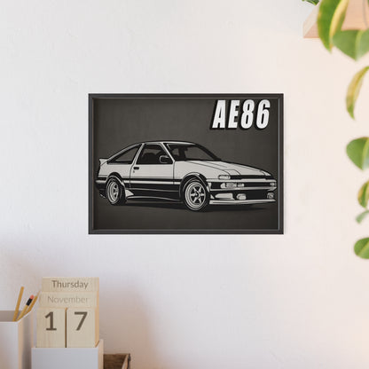 Toyota AE86 Car Poster| Vintage Wall Art, Home Decor, Gift for Car Enthusiasts, car wall art,.