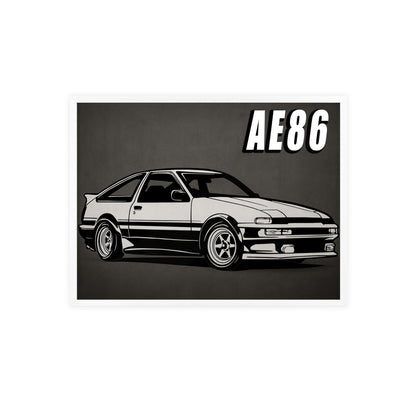 Toyota AE86 Car Poster| Vintage Wall Art, Home Decor, Gift for Car Enthusiasts, car wall art,.