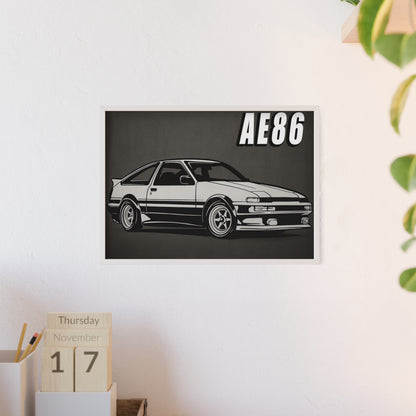 Toyota AE86 Car Poster| Vintage Wall Art, Home Decor, Gift for Car Enthusiasts, car wall art,.
