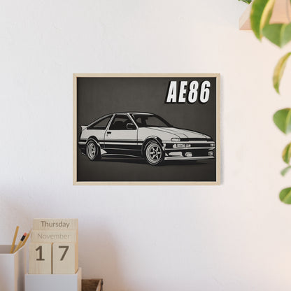 Toyota AE86 Car Poster| Vintage Wall Art, Home Decor, Gift for Car Enthusiasts, car wall art,.