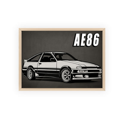 Toyota AE86 Car Poster| Vintage Wall Art, Home Decor, Gift for Car Enthusiasts, car wall art,.