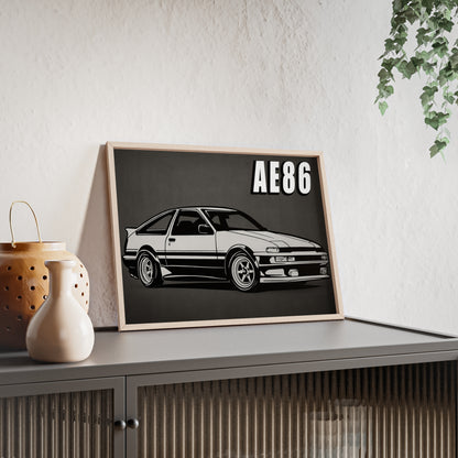 Toyota AE86 Car Poster| Vintage Wall Art, Home Decor, Gift for Car Enthusiasts, car wall art,.